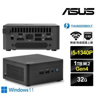 【ASUS 華碩】NUC i5十二核{朧月勇士IIAW} Win11迷你電腦(i5-1340P/32G/1TB M.2 Gen4)