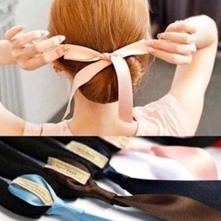 【PS Mall】蝴蝶結綁帶丸子頭海綿盤髮器 2入(H027)