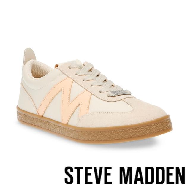 【steve madden】DEGREE 撞色拼接M平底休閒鞋(米杏色)