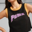 【PUMA】鋪棉背心 短版 休閒背心 女 流行系列P.Team Fanbase 黑色(62502401)