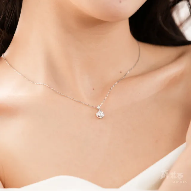 【蘇菲亞珠寶】20分 幸福相擁 18K金 鑽石項墜