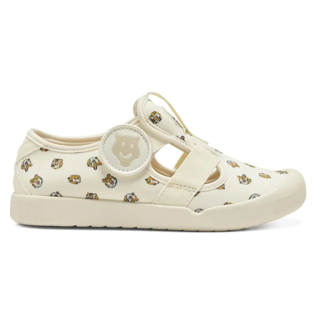 【Onitsuka Tiger】鬼塚虎 KIDS 米底滿版老虎印花 MEXICO 66 SANDAL 大童鞋 休閒鞋 (1184A215-100)