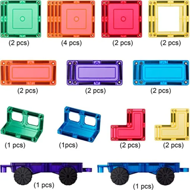 【Learn & Grow】獨立磁力車組28片(益智STEAM玩具)