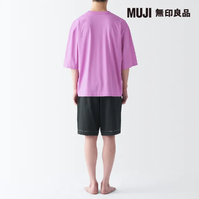 【MUJI 無印良品】男清爽舒適棉質短袖家居睡衣(共4色)