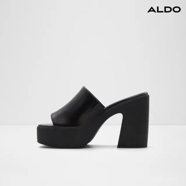 【ALDO】MAYSEE-個性厚底涼拖鞋-女鞋(黑色)