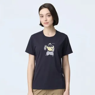 【Wildland 荒野】女 Wildland探險熊機能T恤-有腰身.休閒機能短袖圓領衫.運動上衣(0B21601-123 經典藍)