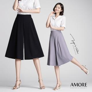 【Amore】 韓版經典輕涼雪紡飄逸七分褲(顯高顯瘦質感新上市)