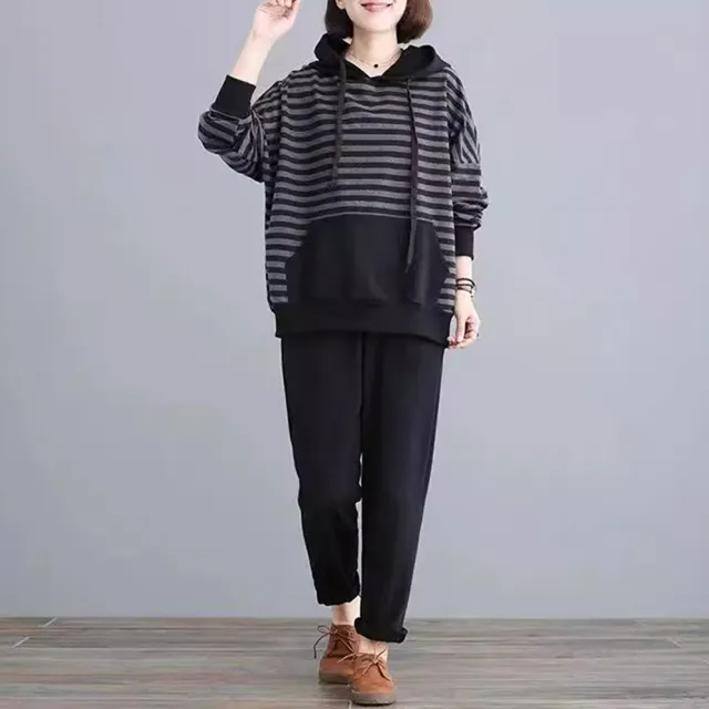 【K.W.】春季新品現貨韓國專櫃完美序曲長袖運動套裝(韓國空運  壓褶 中大尺碼 修身 小香風)