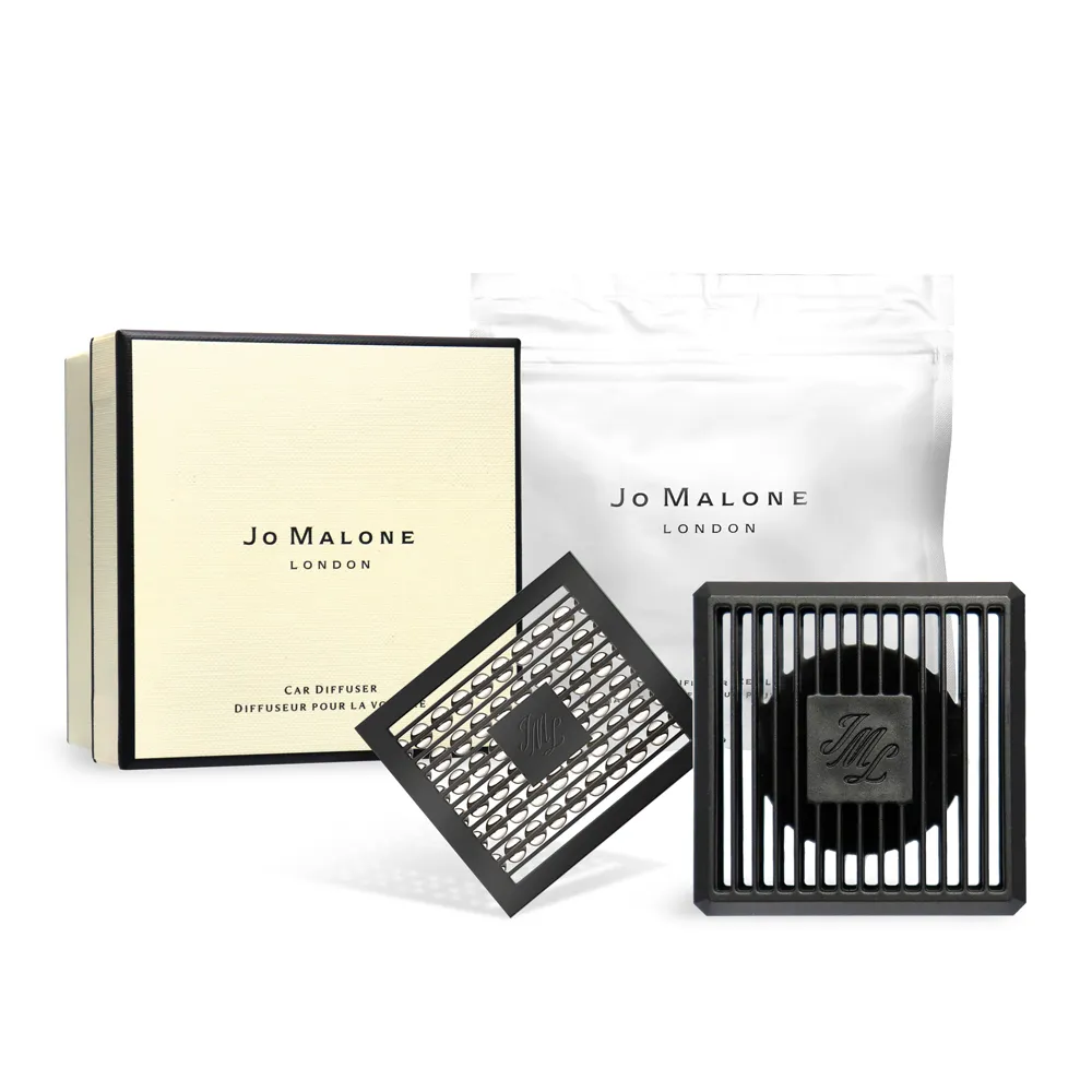 【Jo Malone】Car Diffuser 車用擴香盒+青檸、羅勒與柑橘擴香蕊芯(國際航空版)