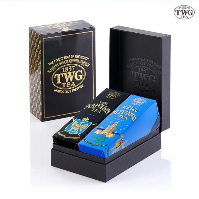 TWG Tea 時尚茶罐雙入禮盒組 拿破崙探險茶100g+亞歷山大綠茶 100g(黑茶+綠茶)