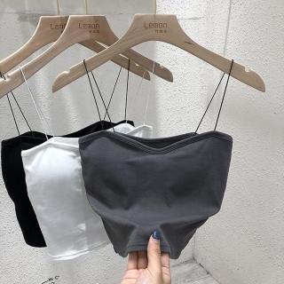 【Paiya 派亞】內搭吊帶小背心夏季打底衫女外穿白色網紅美背帶胸墊裹胸抹胸上衣(均碼M-2XL可穿)