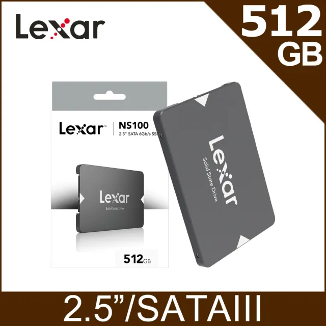 【Lexar 雷克沙】NS100 2.5吋 SATA III 512GB 固態硬碟