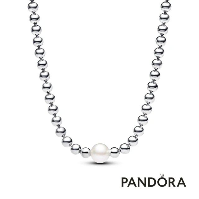 Pandora 潘多拉Pandora官方直營 圓珠飾邊珍珠項鏈
