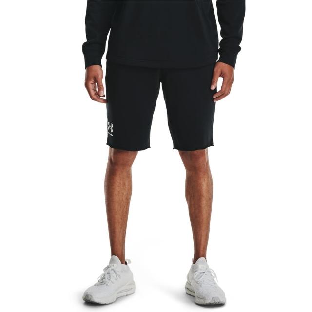 【UNDER ARMOUR】UA官方直營 男 RIVAL TERRY 運動短褲_1361631-001(黑色)