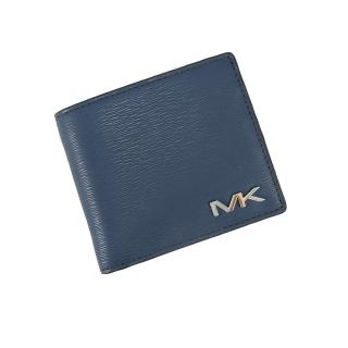 【Michael Kors】新款防刮八卡短夾(藍)