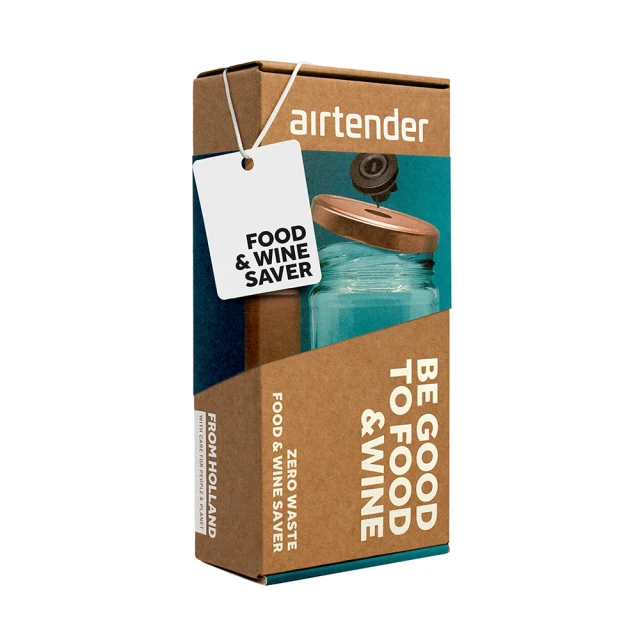 荷蘭Airtender 真空鎖鮮酒塞組禮盒(含真空塞6入及瓶蓋打洞器)