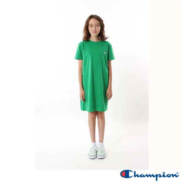 【Champion】官方直營-刺繡LOGO一件式洋裝-童(3色-MOMO獨家)