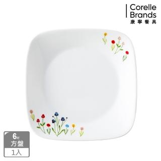 【CorelleBrands 康寧餐具】春漾花朵6吋方形平盤(2206)