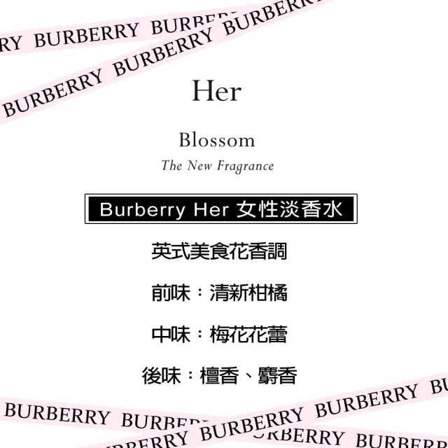 【BURBERRY 巴寶莉】Her 女性淡香水100ml(專櫃公司貨)