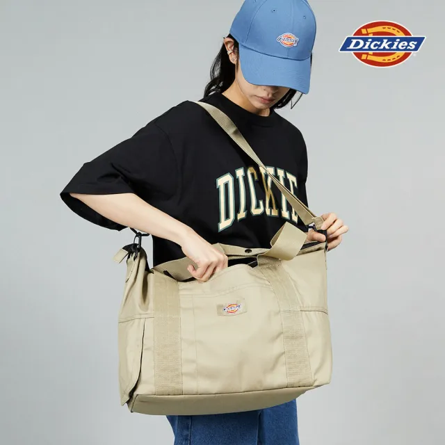 【Dickies】男女款卡其色大容量內置鞋袋收納兩用背法手提包｜DK013021KHK