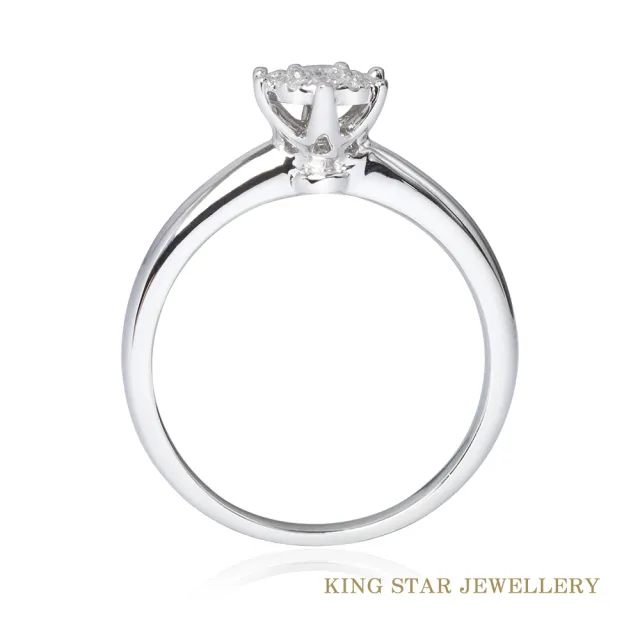 【King Star】18K滿鑽12圍一鑽石戒指(整體30分視覺效果)