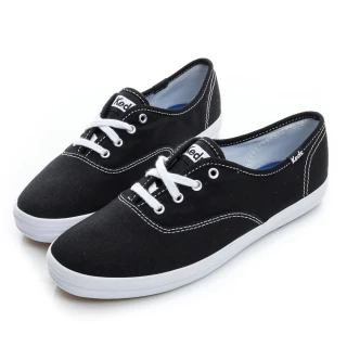 【Keds】CHAMPION 品牌經典綁帶休閒鞋-黑(9191W110001)