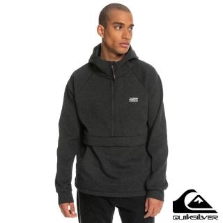 【Quiksilver】男款 男裝 保暖快乾機能帽T 連帽上衣 STEP OFF HOODY(黑灰)