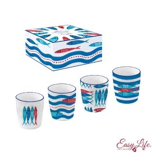 【Easy Life 義大利】沙丁魚(120ml咖啡杯4入附彩盒)