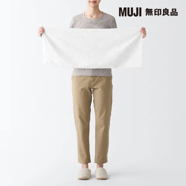 【MUJI 無印良品】棉圈絨雙線織面用巾/黑格紋