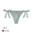 【aimerfeel】Corinne蕾絲綁繩丁字褲-煙綠色(1950124-GR72)