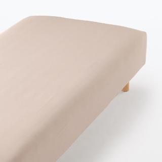 【MUJI 無印良品】萊賽爾纖維床包/Q 米色 160*200*18-28cm