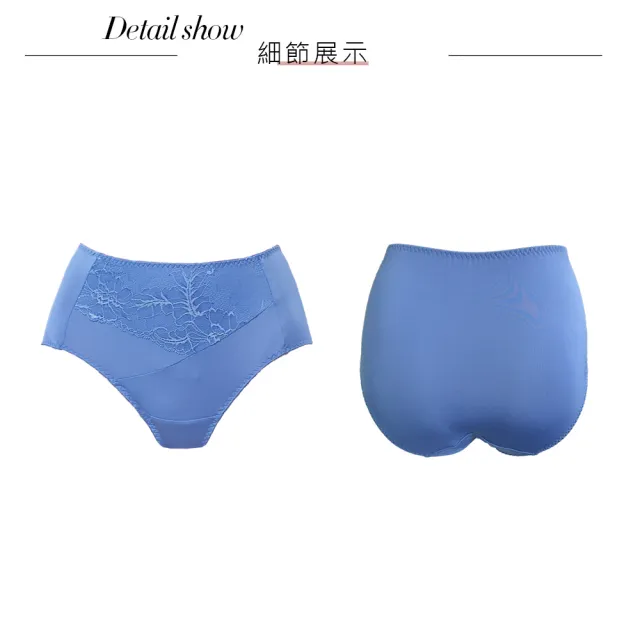 【Swear 思薇爾】幸芙Bra系列L-3XL蕾絲高腰三角女內褲(雷根藍)