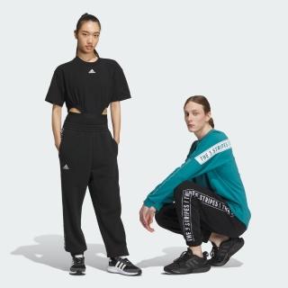 【adidas 愛迪達】運動長褲 刷毛 男/女 IK7340