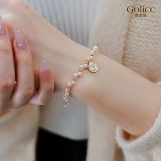 【Golicc】手鍊 復古雙層纏繞 珍珠(618 七夕 情人節 生日 手環 手繩 首飾 飾品 禮物)