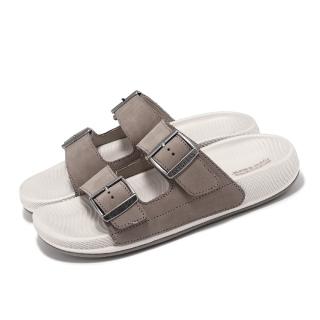 【SKECHERS】拖鞋 Hyper Slide-Vida 女鞋 棕 白 高回彈 緩衝 輪胎大底 涼拖鞋(140466-DKTP)