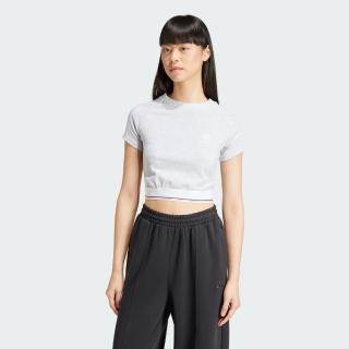 【adidas 愛迪達】短版短袖上衣 T恤 女 - Originals IS2318
