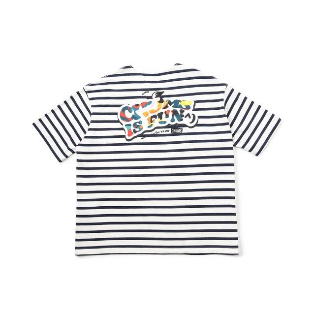 【CHUMS】CHUMS 休閒 Oversized CHUMS IS FUN T-Shirt短袖上衣 白/深藍(CH012357W011)