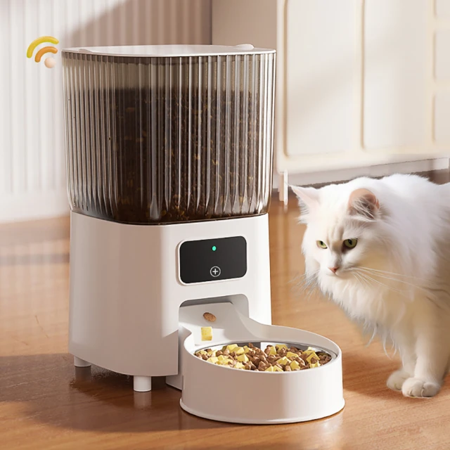 【嘟嘟】寵物自動餵食器 5L升級加大容量款  智能按鍵版(定時定量投食器)