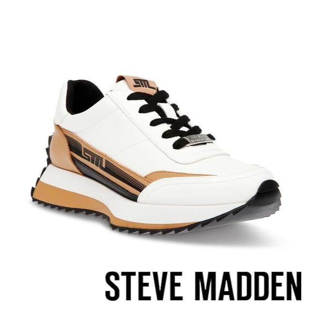 【steve madden】FAST BREAK 皮革綁帶休閒鞋(卡其色)