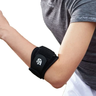 【Vital Salveo 紗比優】可調式軟墊鍺能量護肘帶一雙超值組(遠紅外線網球羽球高爾夫球護肘束帶-台灣製造)