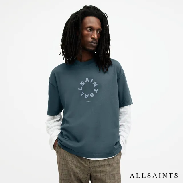 【ALLSAINTS】TIERRA 純棉寬鬆LOGO短袖T恤 MG294Y(寬鬆版型)