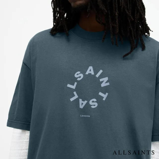 【ALLSAINTS】TIERRA 純棉寬鬆LOGO短袖T恤 MG294Y(寬鬆版型)