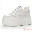 【Taroko】知性線條真皮厚底休閒鞋(4色可選)