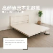 【麗得傢居】娜依5尺實木床架 漂浮床架 床頭片+床底 雙人床架(台灣製 專人配送組裝)