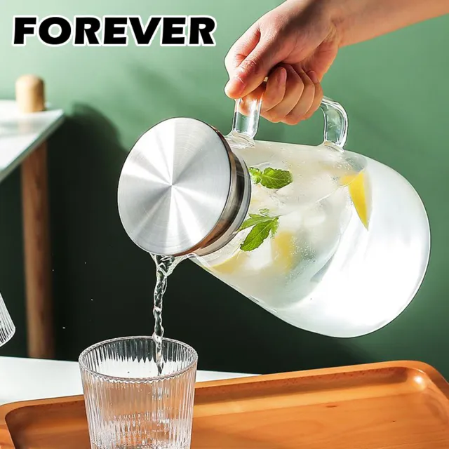 【日本FOREVER】耐熱玻璃把手水壺(1800ML)