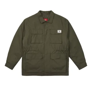 【Dickies】男款軍綠色純棉多口袋設計三合一工裝厚外套｜DK012578MGR