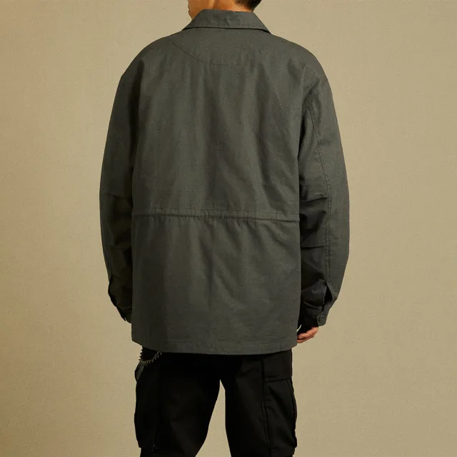 【Dickies】男款深灰色純棉多口袋設計三合一工裝厚外套｜DK012578CF8