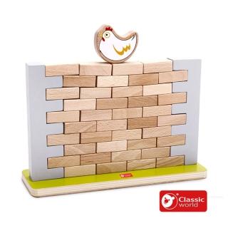 【德國 classic world 客來喜經典木玩】木製母雞疊疊樂(幼兒益智玩具/疊疊樂)