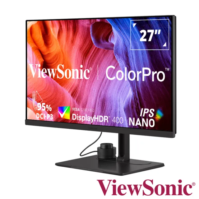 【ViewSonic 優派】VP2776 27型 IPS 2K 165Hz Pantone認證影像編輯專業彩螢幕(內建喇叭/可升降旋轉)