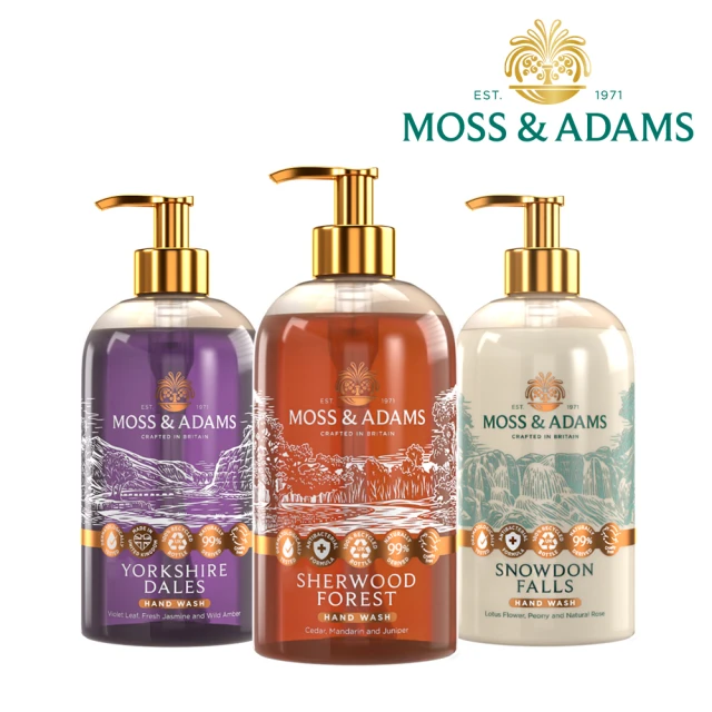 Moss&Adams 英國植萃曠野香水洗手乳3入組(4款香味)